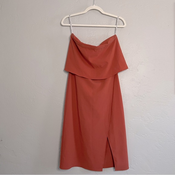 Lovers and Friends Violet Midi Dress in Orange Size Small - Picture 2 of 12